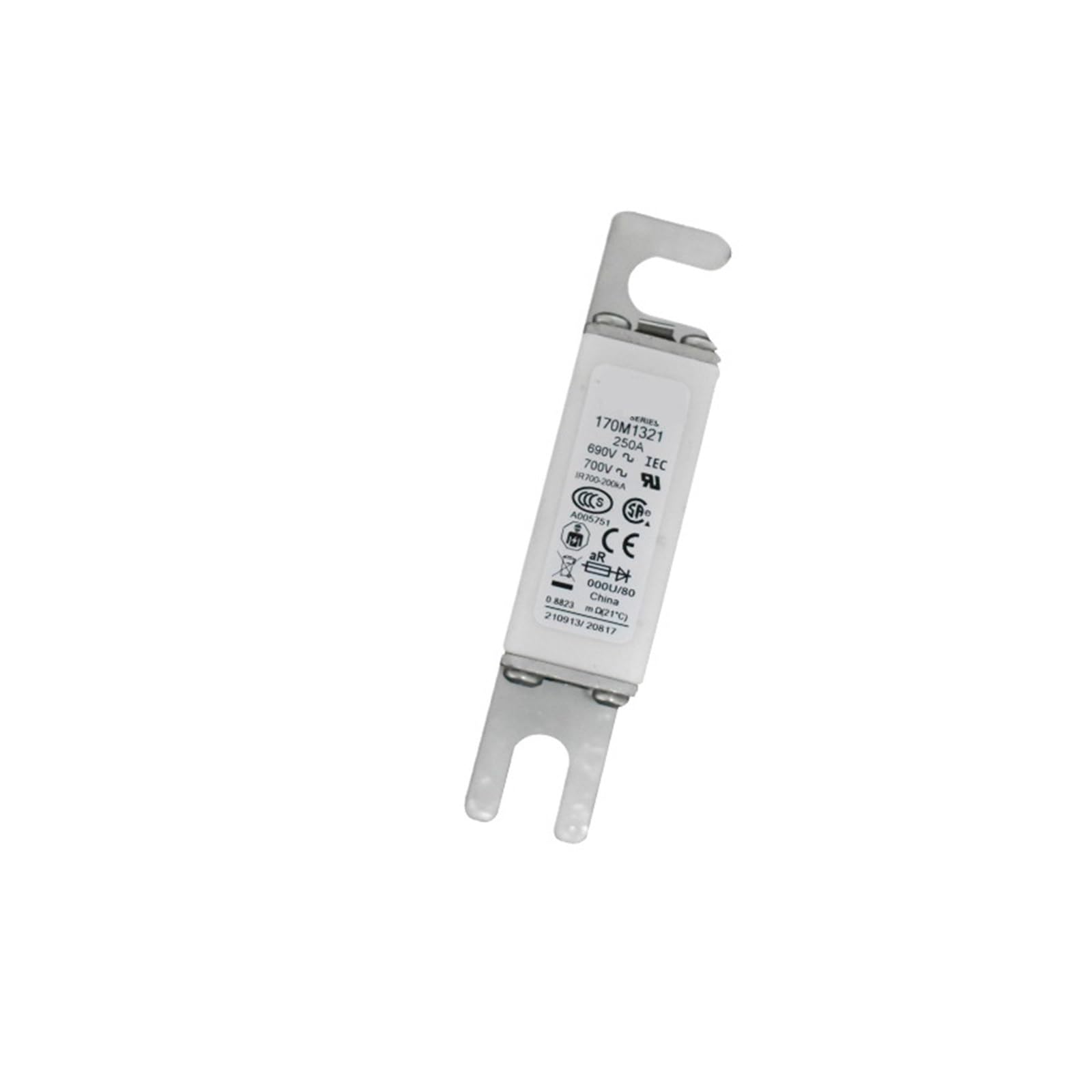 Fusible rápido 170M1321 de alto voltaje diseñado para una respuesta ágil ante picos