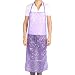 Ruilogod Wzór kropki Kuchnia Odporny na wodoodporny Fartuch Pinafore Purple