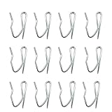100 Pieces Metal Curtain Hooks Curtain Clips Curtain Hooks for Drapes - HYHP Pin-on Drapery Hooks for Curtains Stainless Steel Hooks (1.37