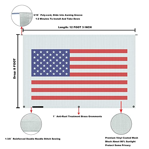 Image of RV Awning Mesh Sun Shade Screen for Motorhome Camper Trailer Sunshade