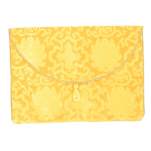 CTIRCHIU シルク刺繍経文袋 ファイル封筒 結び付き 書類仏経収納用 携帯便利 優雅な錦織りデザイン