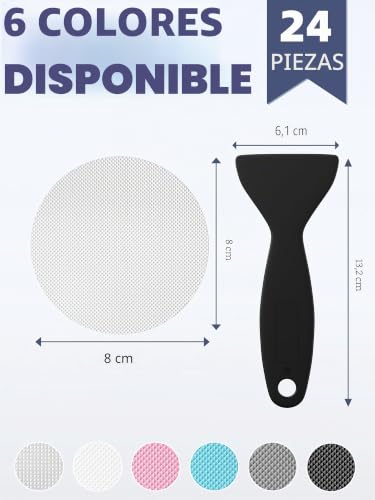 Miniatura 2 de Secopad Pegatinas Antideslizantes Para Bañera, 24 Piezas De Seguridad Bañeras Duchas Peldaños Adhesivos Con Raspador Transparente