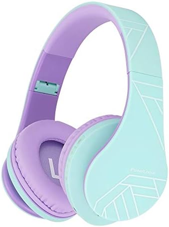 PowerLocus Kids Headphones Over-Ear, Bluetooth Wireless Headphones for Kids,with Microphone, Safe 85DB Volume Limited, Foldable with Carry Case, Audio Cable, Micro SD mode for Online Classes,PC,Phones