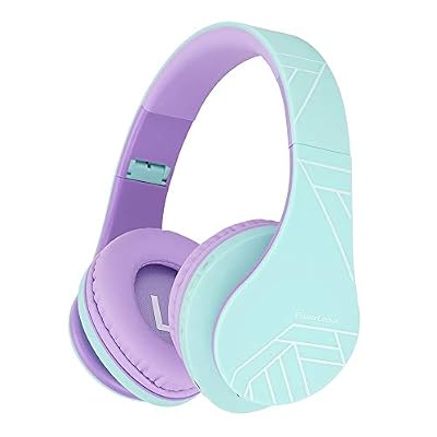 PowerLocus Auriculares para niños, Auriculares Bluetooth para niños, con 85DB Volumen Limitado, Plegable, con Micrófono, Micro SD Slot, Cascos Inalámbricos y con Cable, con Estuche | Ya disponible en tu tienda friki favorita! En mundofriki.es!