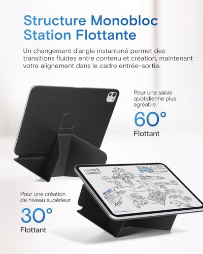Coque iPad Air 11 étui magnétique premium MOFT Noir Intense