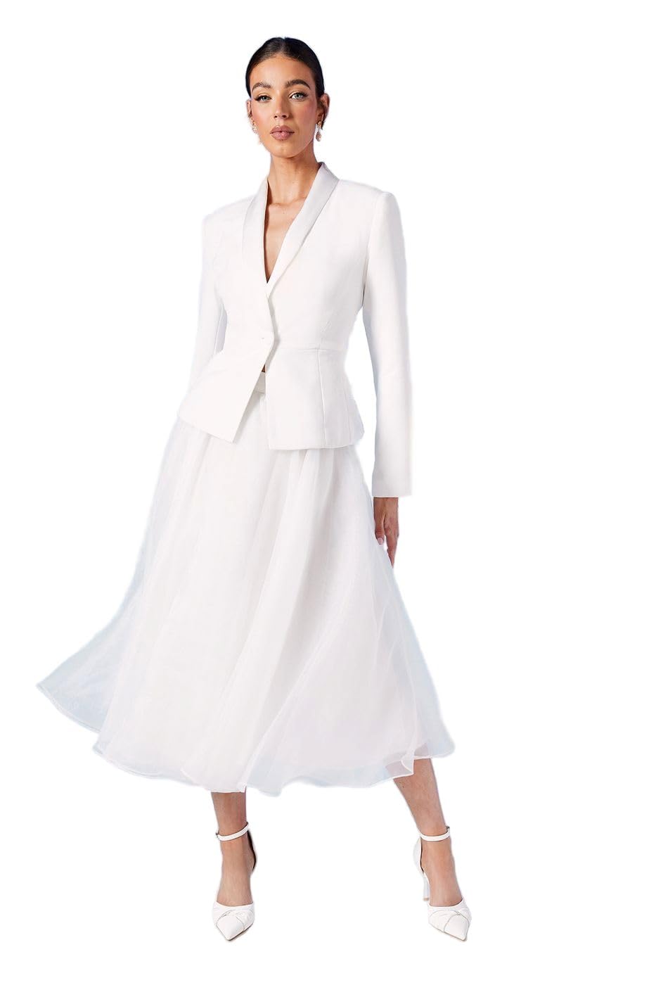 Coast Women's Ivory Organza Bridal Skirt, 14,