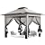 VIVOHOME Pop Up Gazebo 10x10ft Outdoor Canopy Tent with Mosquito Netting & 2 Tiers Roof for Patio Garden Backyard, Grey