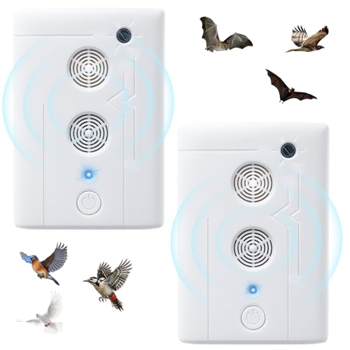 2026 Ultrasonic Bird Repellent Devices Bird Repeller Outdoor Bird Deterrents Plug in Pigeon Repellent Indoor Woodpecker Goose Deterrent to Keep Birds Away from Rooftops Porch Balconies Attic