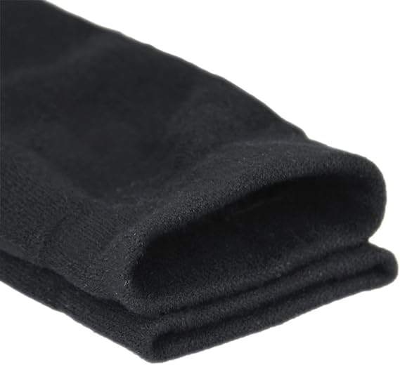Navjai Woolen Thermal Warm Leg Warmers and Fingerless long Sock for Protective Knee Cap for Winter Wear Girls & Women Leg Warmer Knee High Footless Socks Pack of 1 Pair (Black, Free) 2