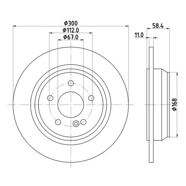 Disque de frein HELLA sans vibration 8Dd 355 106-891 modèle 50271Pro revêtu