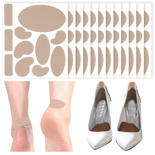 Image of 187 Pieces Moleskin Adhesive Pads for Feet Flannel Adhesive Pads 17 Sheets of 5 Shapes Blister Prevention Pads for Hiking, CJL240127206