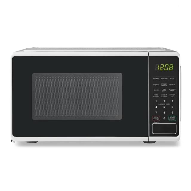 0 7 Cu ft Countertop Microwave Oven 700 Watts White - Compact Kitchen Appliance with Digital Display 10