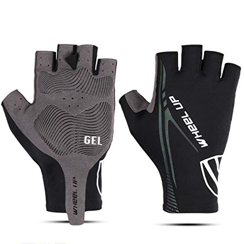 Anjoy Unisex Cyling Gloves wheelup Bike Cycling Gel Half Finger Wears Short Finger Outdoor Sport Glove