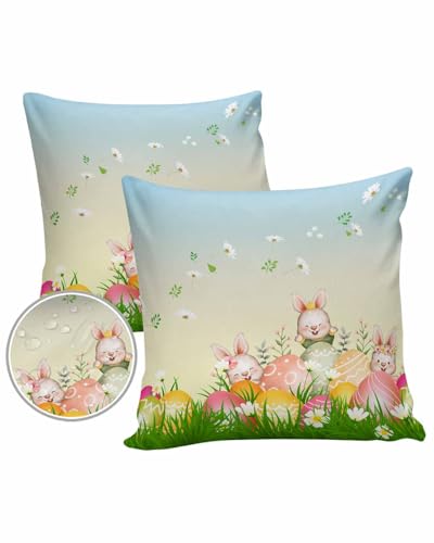 LEOKOTI Spring Easter Outdoor Pillow Covers 26