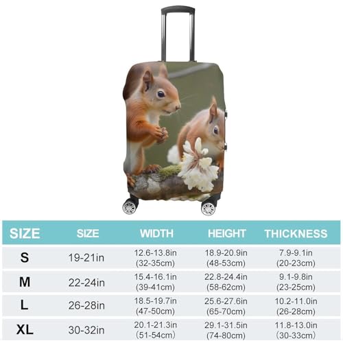 Suitcase Covers for Luggage Washable Luggage Cover Squirrels Luggages Wheel Covers Elastic Travel Carry On Suitcase Cover Travel Luggages Protector Sleeve Fit 29-32 Inch S2