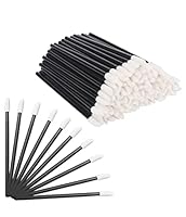 Lippenpinsel Einweg, 200 Pack Lippenstift Pinsel - Weddhuis Einwegpinsel, Microbrush Stäbchen, Wimpernapplikator Micro Brush Pflegeset Für Halloween, Weihnachten, Schwarz