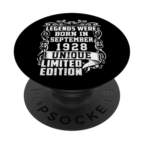 Cumpleaños Septiembre 1928 Edición Limitada Regalo Vintage PopSockets PopGrip Intercambiable