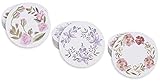 Drinks Coasters Set – 24 Pack Round Drink Absorbent Table Coasters with Floral Print, Heavyweight Paper Flower Coasters in 3 Watercolor Designs, 4 Inches in Diameter