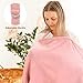2 Pack Muslin Cotton Nursing Cover for Breastfeeding, Privacy Breathable Breastfeeding Cover Cover up with Arch Neckline for Mom, 100% Cotton Nursing Apron, Floral and Pink
