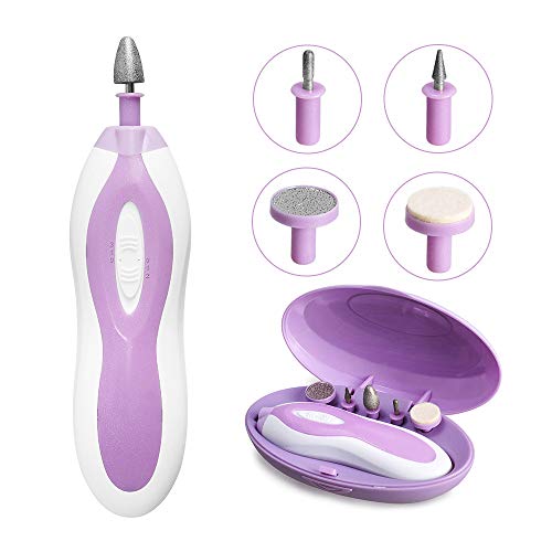 Electric Pedicure & Manicure Set Portable Shaper with 5-piece attachment for the care of hands and feet. Electric nail file for home use