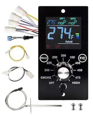 Digital Thermostat Controller Board Kit Fit for Z Grills Digital Pro Control Board Replacement Fit for Pit Boss Mahogany 150PPS Table Top Pellet Grill with LCD Read-Out and 120V RTD Temperature Sensor