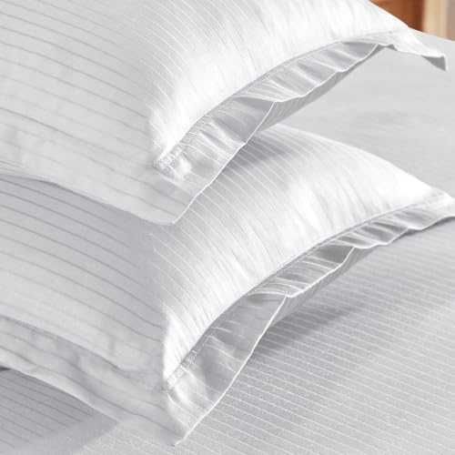 Image of myTrident Bedsheet for Double Bed King Size | 108 inch x 108 inch | White