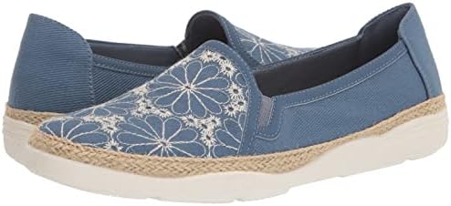 Clarks Women's Elaina Harbor Loafer, Denim Blue Suede, 11 Narrow | Image 6