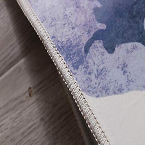 YQZS Teppich Schlafzimmer Teppich Orientteppich Dunkelblaue Bäume für Wohnzimmer, Schlafzimmer, Kinder Spielzimmer… – Bild 4