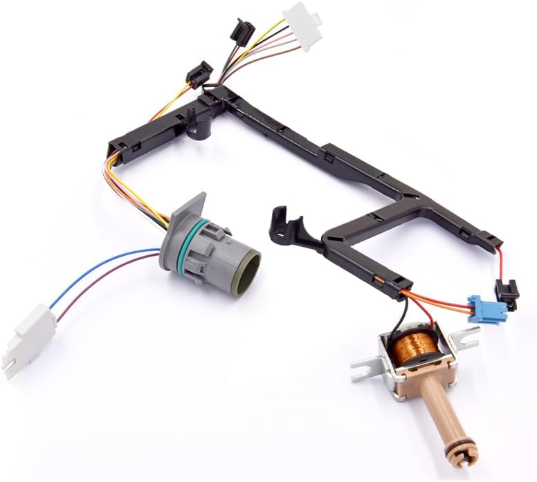 Internal Harness w/Lock-Up TCC Solenoid with Anti-bleed Lock-up Solenoid fits 4L60E 2003-2006 Transmission Master Solenoid Kit Replace 15320476 13-Pin Connector 350-0061
