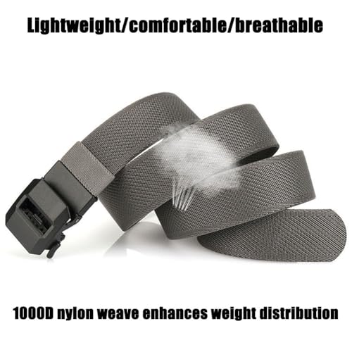Logicalcy Edc Nylon Ratchet Belt, 47in Adjustable Logicalcy Ratchet Belt, Comfortable Stretch Belts for Men4