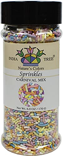 India tree nature s colors carnival sprinkles, 6 ounce