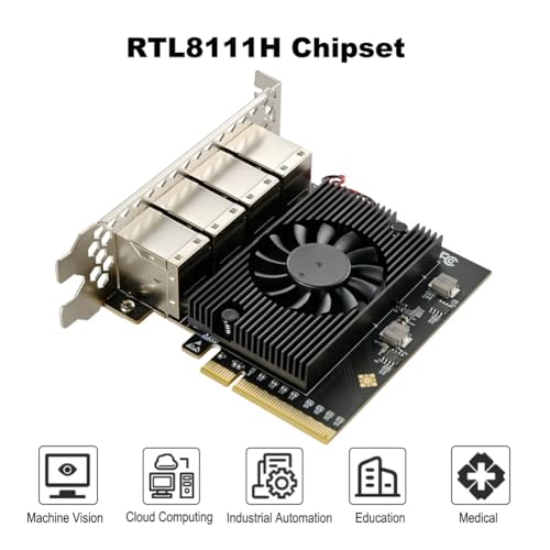 Tarjeta controladora Ethernet Gigabit RTL8111H con interfaz robusta PCIe x8 para PC 4