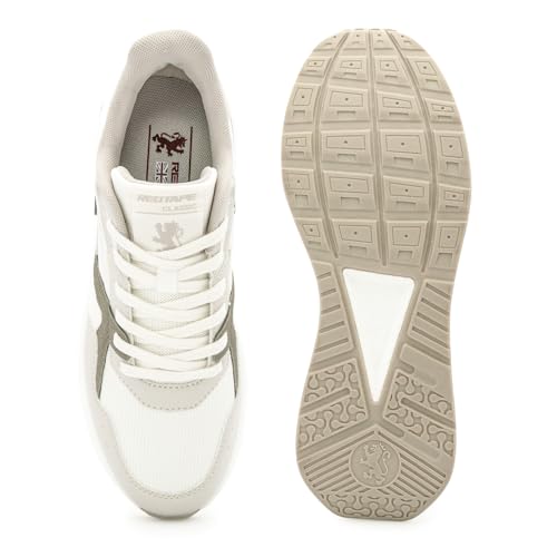 Image of Red Tape Men's Sneakers Black White Mesh Pu Round Toe Lace-Up