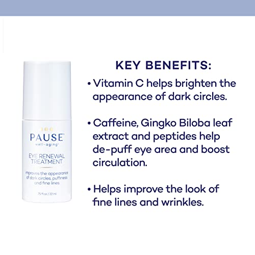 Pause Eye Renewal Treatment | Nourishing Eye Treatment Helps Brighten & Hydrate During The Stages Of Menopause, Improves Appearance Of Dark Circles, Puffiness, & Fine Lines, 0.75 Fl Oz / 22 Ml #TOP2