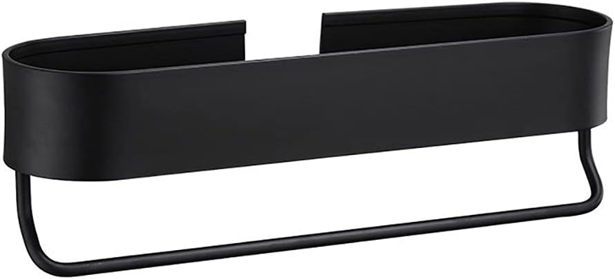Bathroom Shelf Rack Kitchen Wall Shelves Bath Towel Holder Black Shower Storage Basket Organizer Accessories
