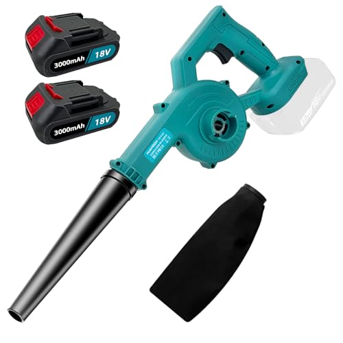 Souffleur à Feuilles sans Fil, 2 en 1, aspirateur à Feuilles électrique, souffleur à Neige pour l'élimination des Feuilles, de la Boue, de la Neige, de la poussière de Voiture(avec Batterie)