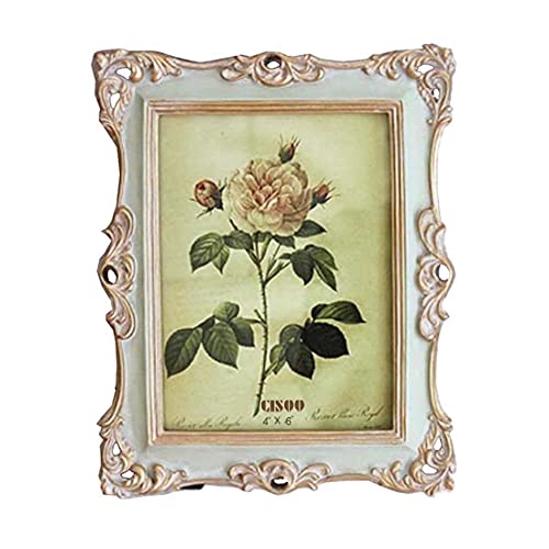 Cisoo Vintage Picture Frame 4X6 Antique Photo Frame Table Top Display And Wall Hanging Home Decor, Green #TOP26