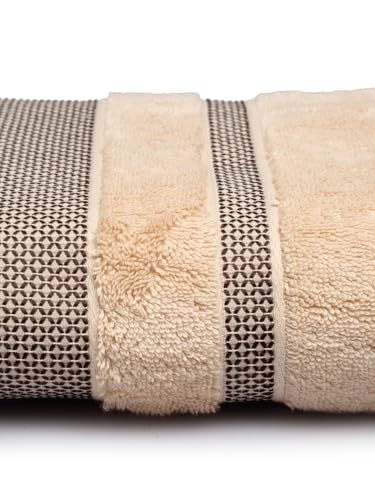 Image of Spaces Hygro Cotton Bath Towel Dries You Quicker Blooms Softer When Washed Dries You Quicker 600 GSM Light Yellow Cotton Towels for Bath