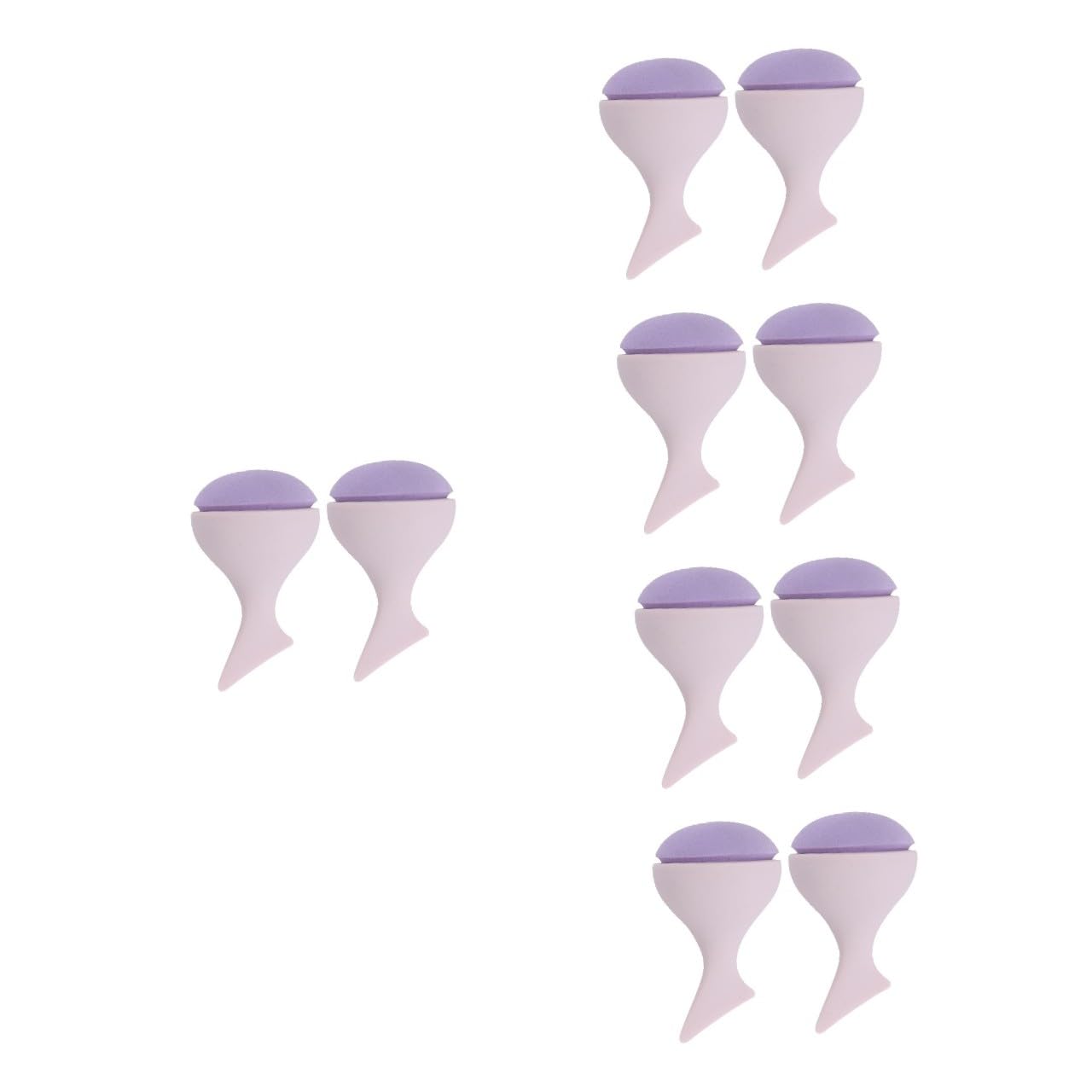 POPETPOP 10pezzi Spugne Make up Design Puff Dual-use Per Applicazione e Bagnata Accessori Cosmetici Lavabili e Riutilizzabili Rosa