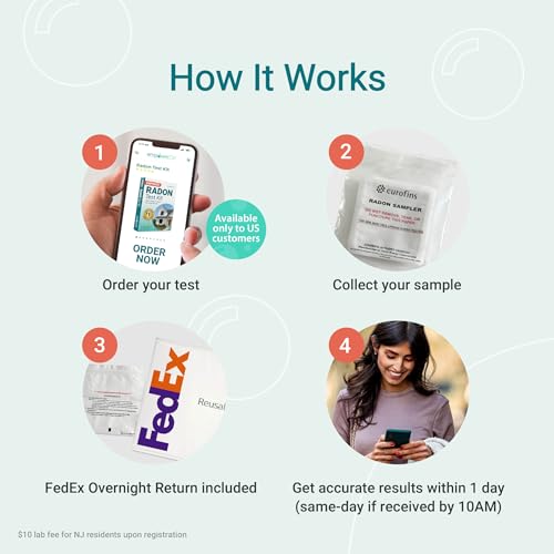 empowerDX Express Radon Test Kit, All Fees Included, EPA Listed, NPPR Certified, Check Radon Gas Levels in Your Home, Same Day Results, FedEx Return Included by empowerDX - Image 2
