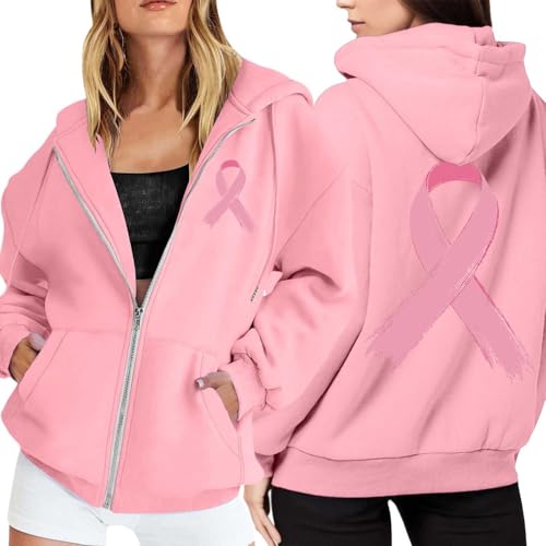 Sweat à capuche zippé rose femme veste polaire décontractée pour le quotidien