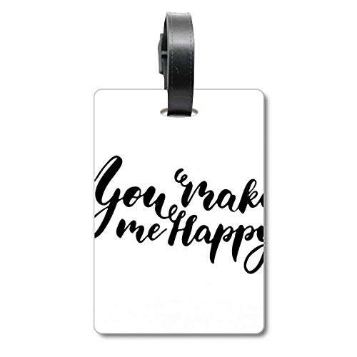 Étiquette de valise You Make Me Happy finitions soignées
