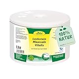 cdVet Leckstein Meersalz Vitalis 5 kg - Natürliche Salzzufuhr für Tiere, Reich an Elektrolyten und Mineralien