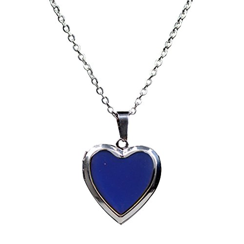 Fityle Feeling – Colar com pingente que muda de cor sensível ao humor, medalhão de foto e corrente d