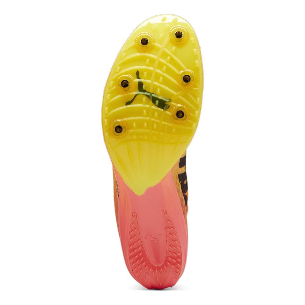 Puma Unisex Evospeed Distance Nitro Elite+ 4 Scarpe da Corsa Spikes Sun Stream/Sunset Glowsun Stream/Sunset Glow/Puma Blacksun Stream/Sunset Glow/Black - Arancione 42