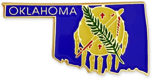 PinMart State Shape Flag Lapel Pin