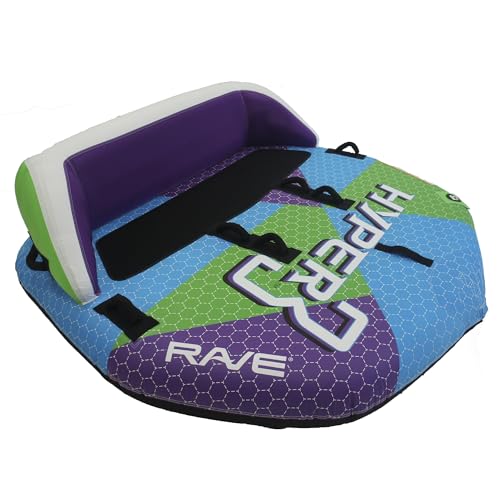 Rave Sport Hyper 3 Inflatable Boat Towable Tube, 3 Person Rider