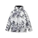 JOIBKD Men's Down Jacket, Down Jacket Men's Goose Down Mid-Length Detachable Hood Thick Coat (Color