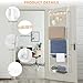 Over The Door Towel Rack, 5-Tier Towel Racks for Bathroom Door Hanging, White Over Door Towel Bar Rack, Door Blanket Holder for Clothes, Washcloths,Hand Towels, Over The Door Bathroom Organizer