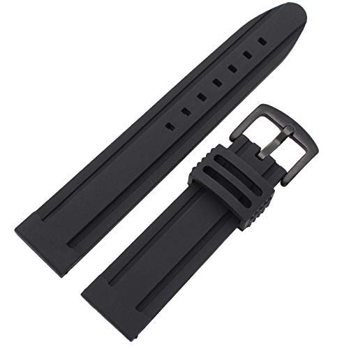 Bracelet de montre sport 22mm 24mm souple plongée boucle acier